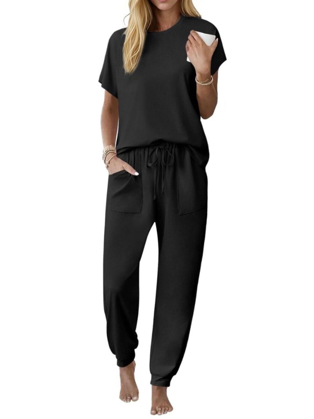 Womens Pajama Sets 100% Cotton Pjs 2 Piece Jogger Pants Lounge Sets
